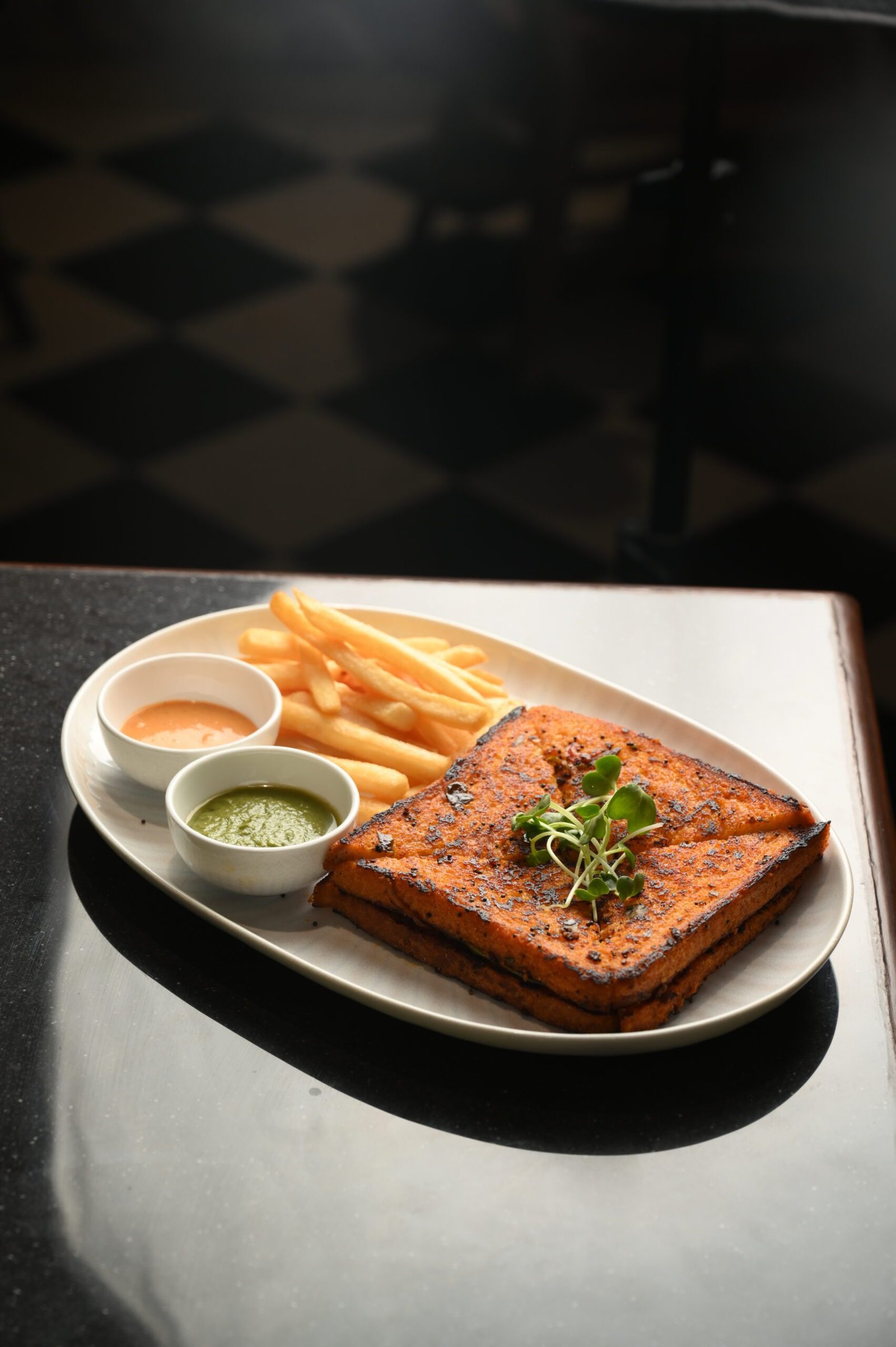 dahi tadka sandwich