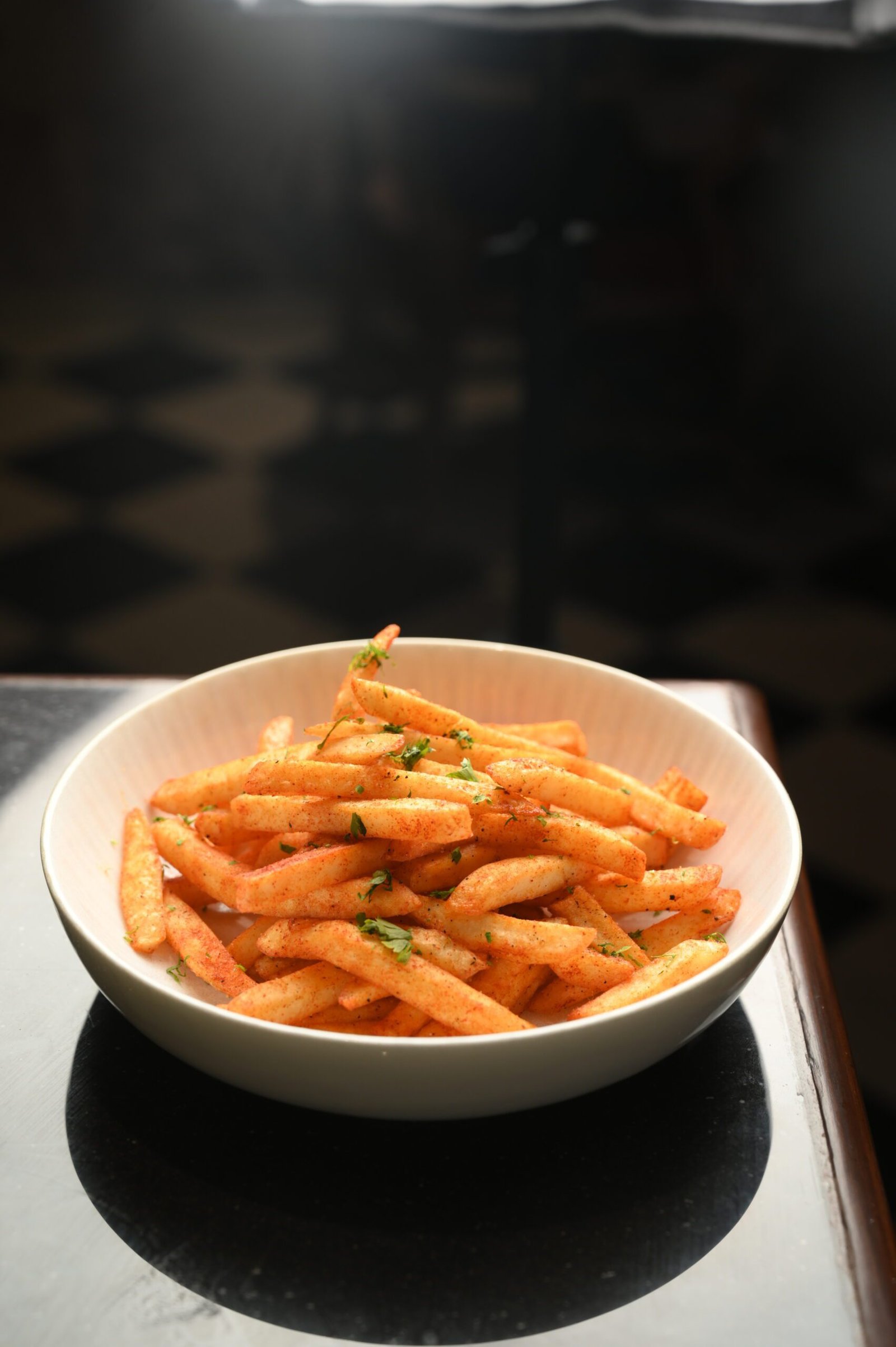 truffle oil and paprika fries